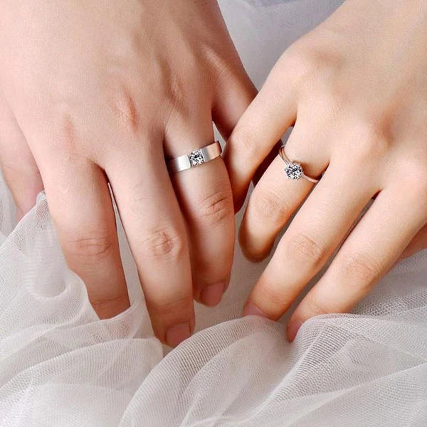 Classic Couple Rings Adjustable